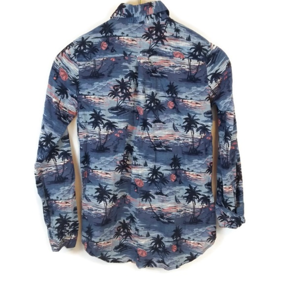 Beautiful J. Crew Popover Hawaiian Sunset Shirt - Picture 5 of 7